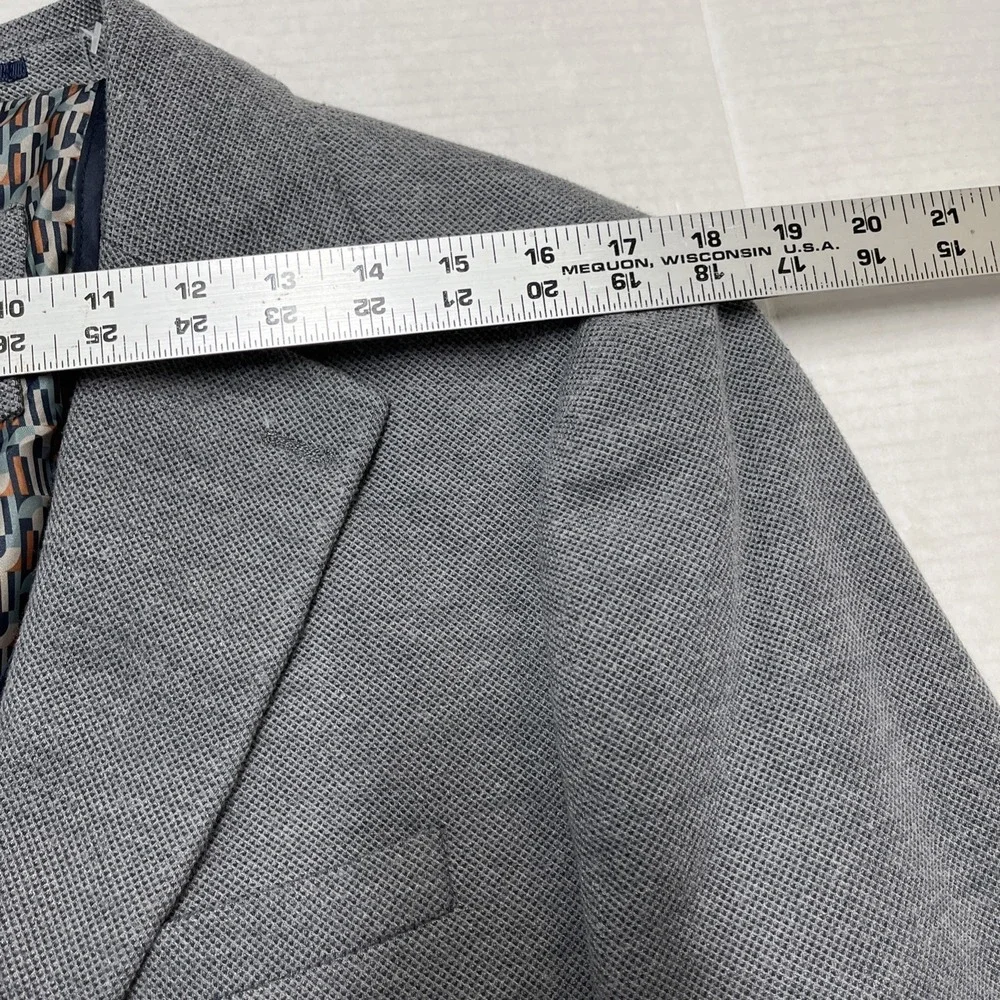 Steel & Jelly Blazer Mens US 40 Gray Textured Sports Coat Jacket‎ Office Career